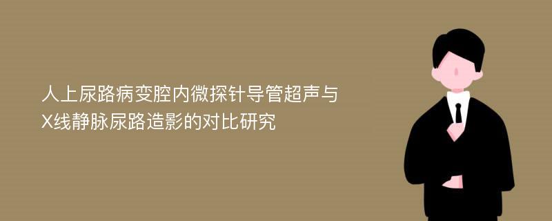 人上尿路病变腔内微探针导管超声与X线静脉尿路造影的对比研究