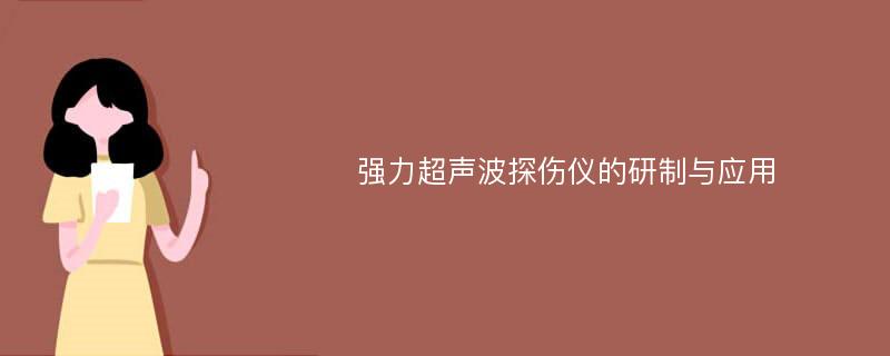 强力超声波探伤仪的研制与应用