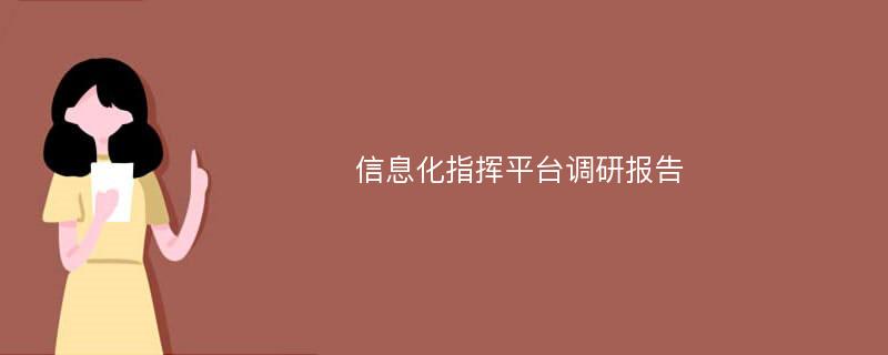 信息化指挥平台调研报告