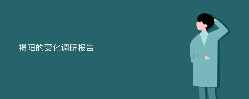 揭阳的变化调研报告