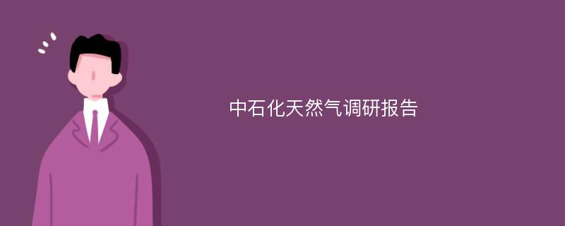 中石化天然气调研报告