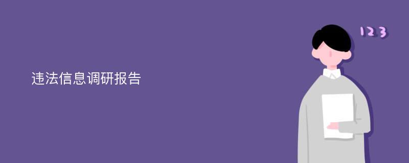 违法信息调研报告