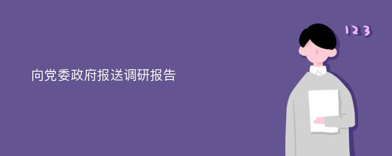 向党委政府报送调研报告