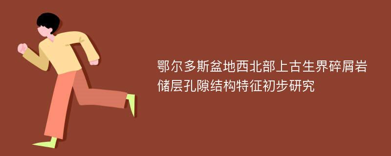 鄂尔多斯盆地西北部上古生界碎屑岩储层孔隙结构特征初步研究