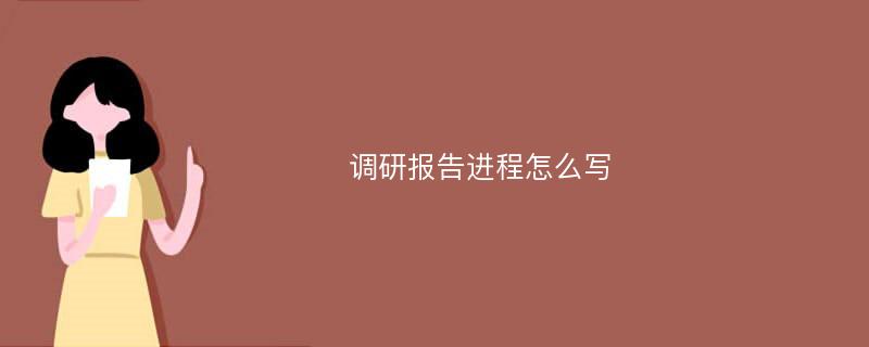 调研报告进程怎么写